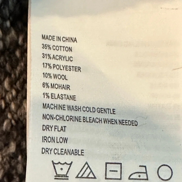 Prana “Nolan” Heathered Charcoal Grey Wool Blend Long Sleeve Tunic Style Sweater - Picture 6 of 8